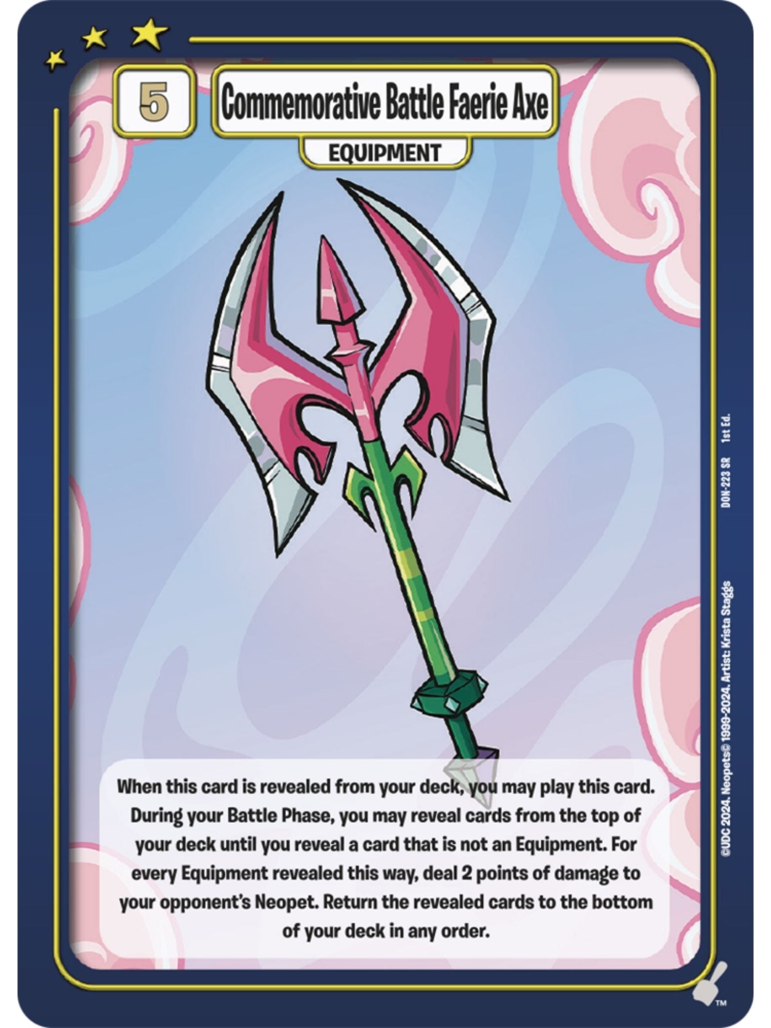 Commemorative Battle Faerie Axe (SR) DON-223 1st Edition