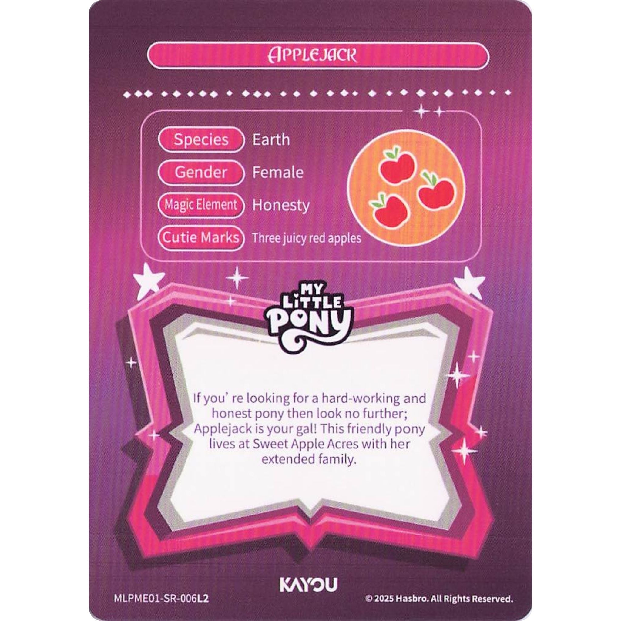 Applejack (SR) MLPME01-SR-006L2
