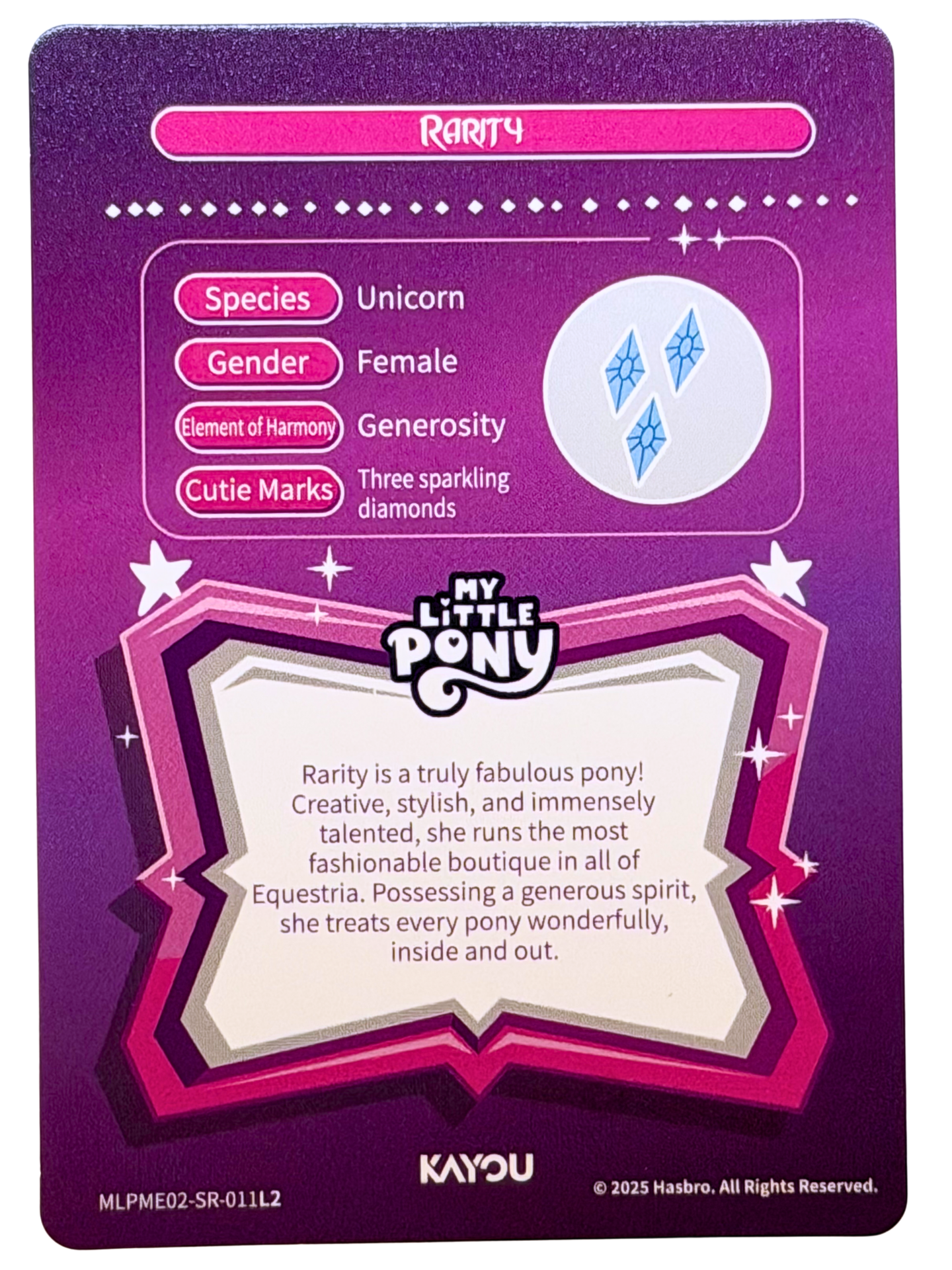 Rarity (SR) MLPME02-SR-011L2