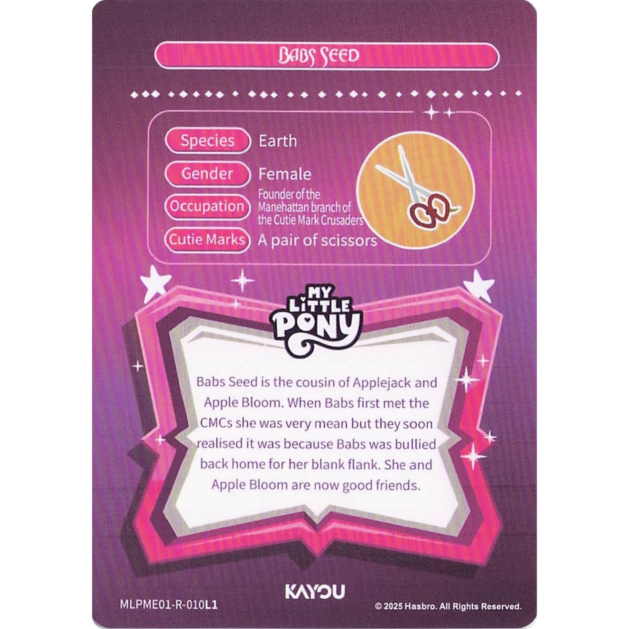 Babs Seed (R) MLPME01-R-010L1