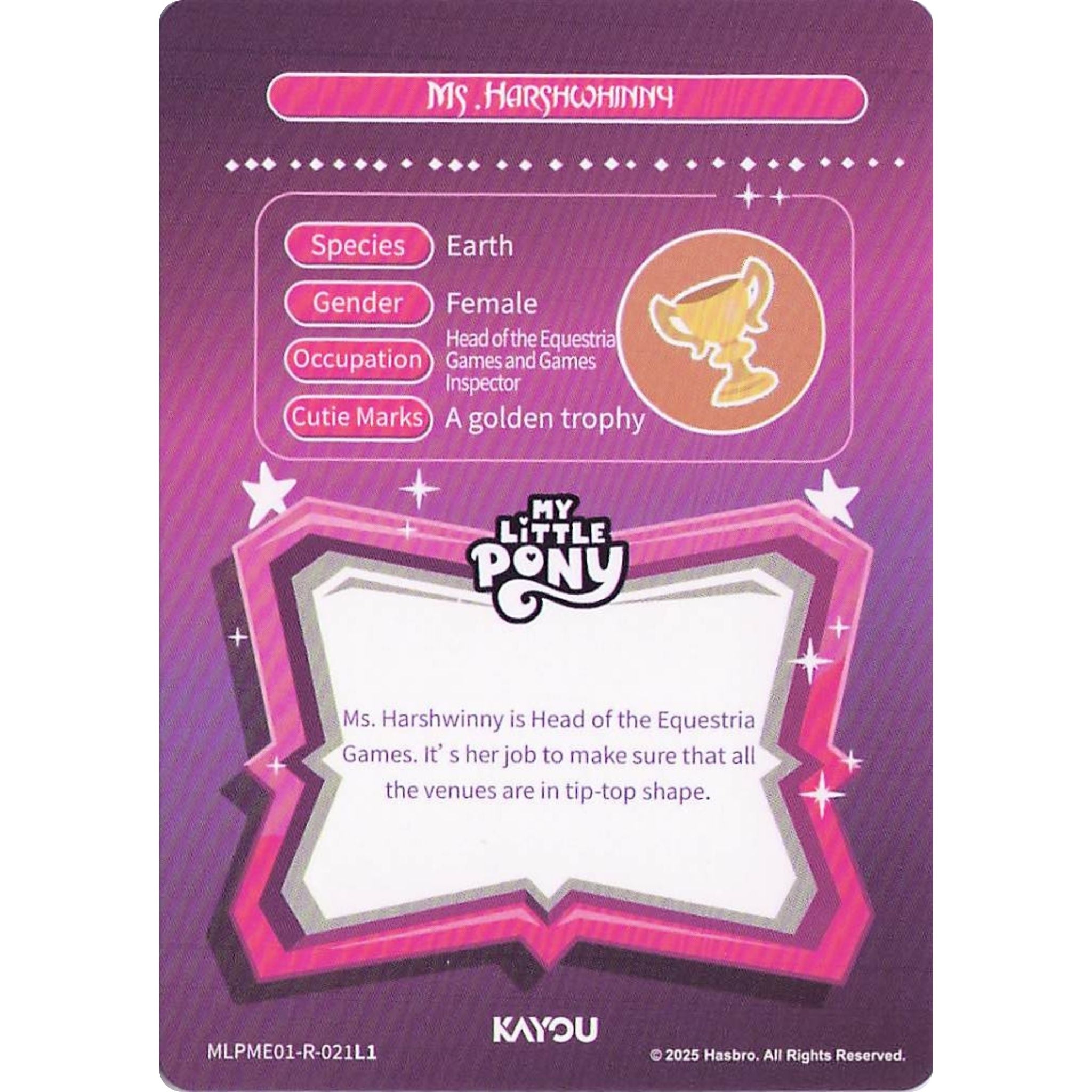 Ms. Harshwhinny (R) MLPME01-R-021L1