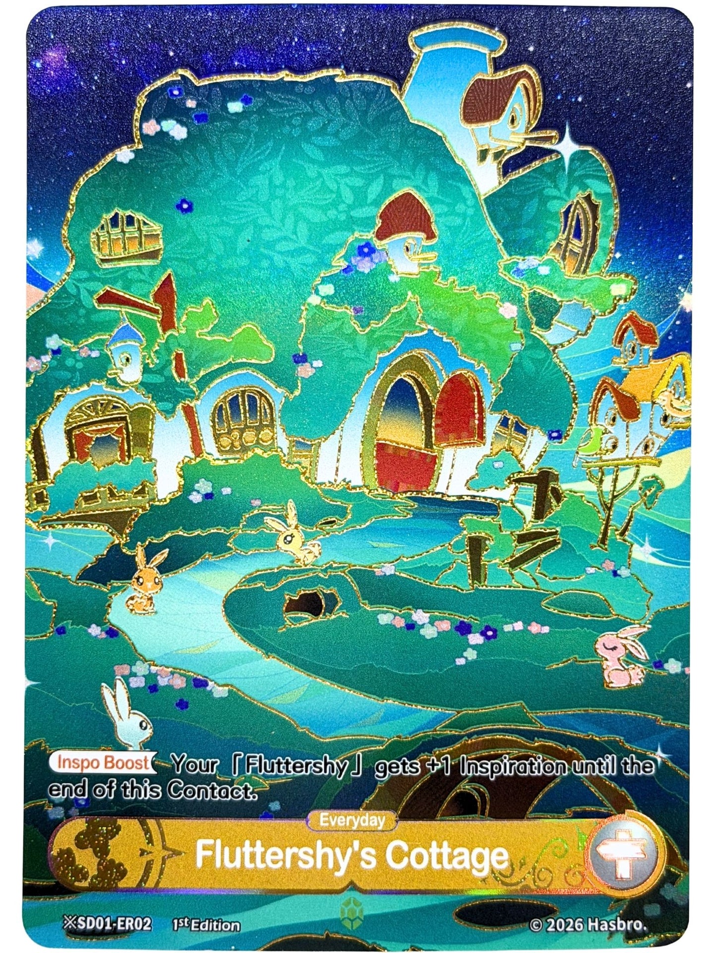 Fluttershy's Cottage Night Time Alternate Art 1st Edition (ER) SD01-ER02
