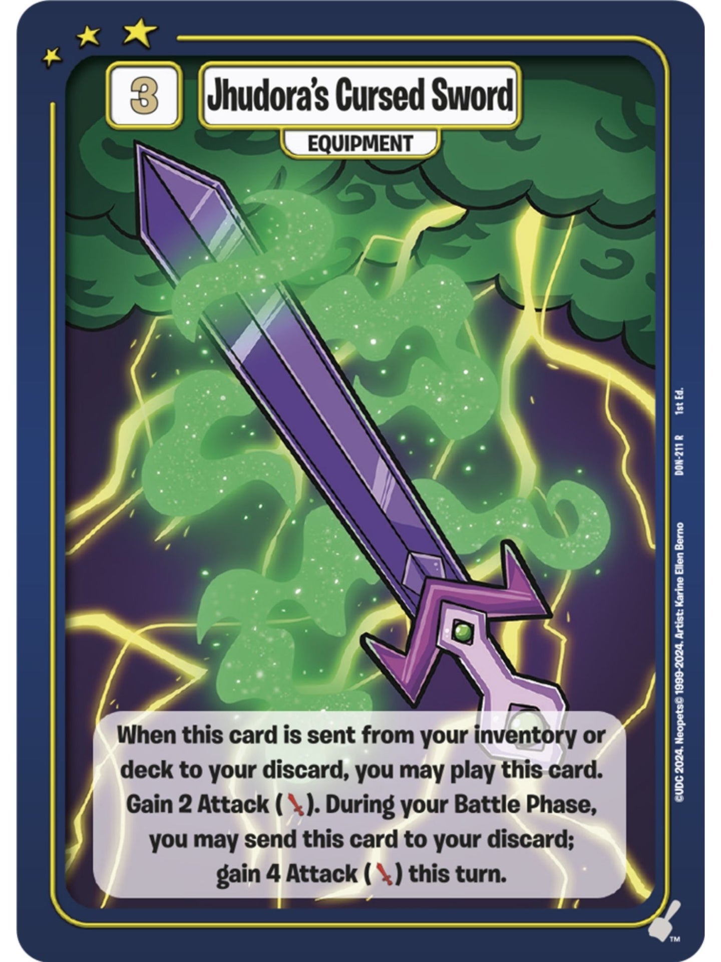 Jhudora's Cursed Sword (R) DON-211 1st Edition