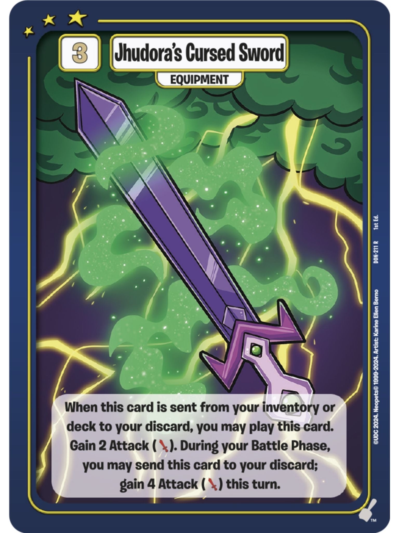 Jhudora's Cursed Sword (R) DON-211 1st Edition