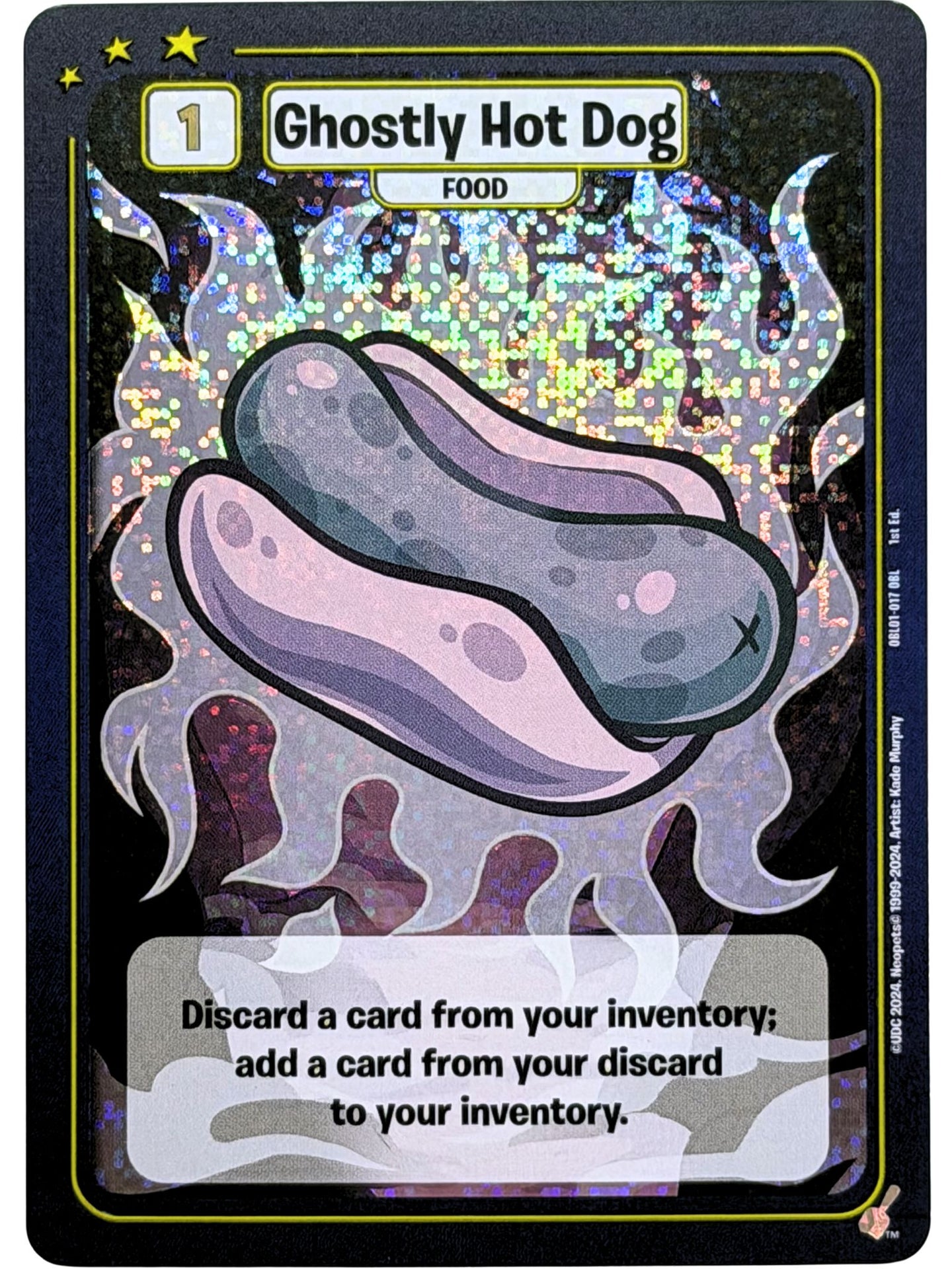 Ghostly Hot Dog Foil Promo OBL01-017 1st Edition