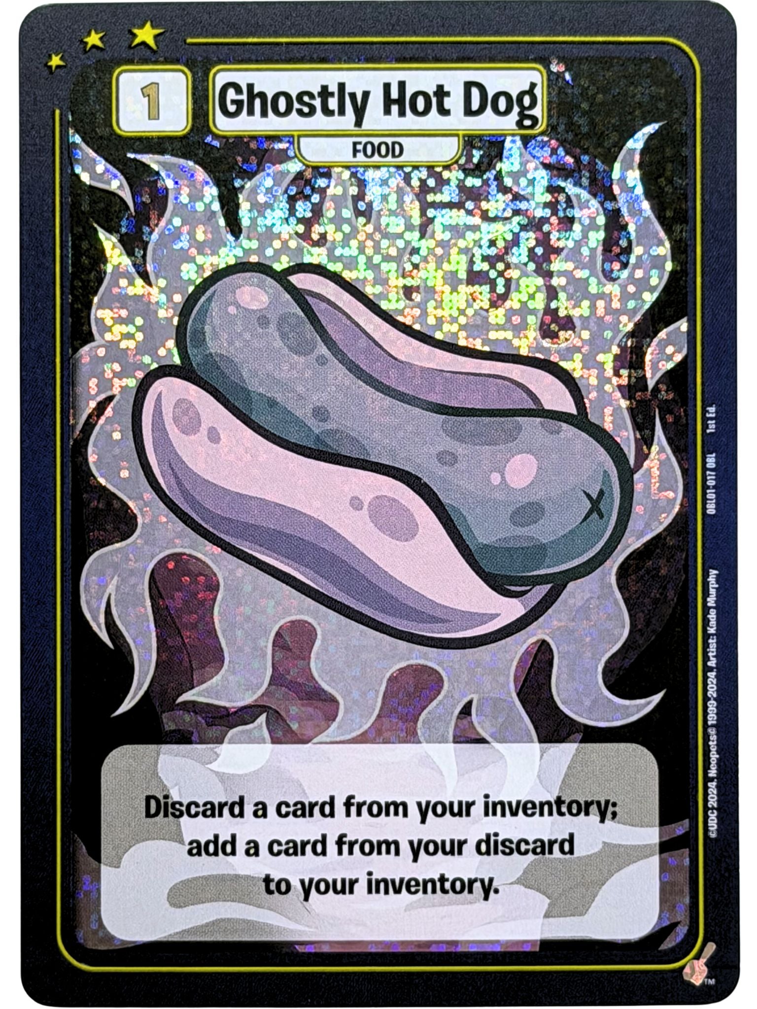 Ghostly Hot Dog Foil Promo OBL01-017 1st Edition