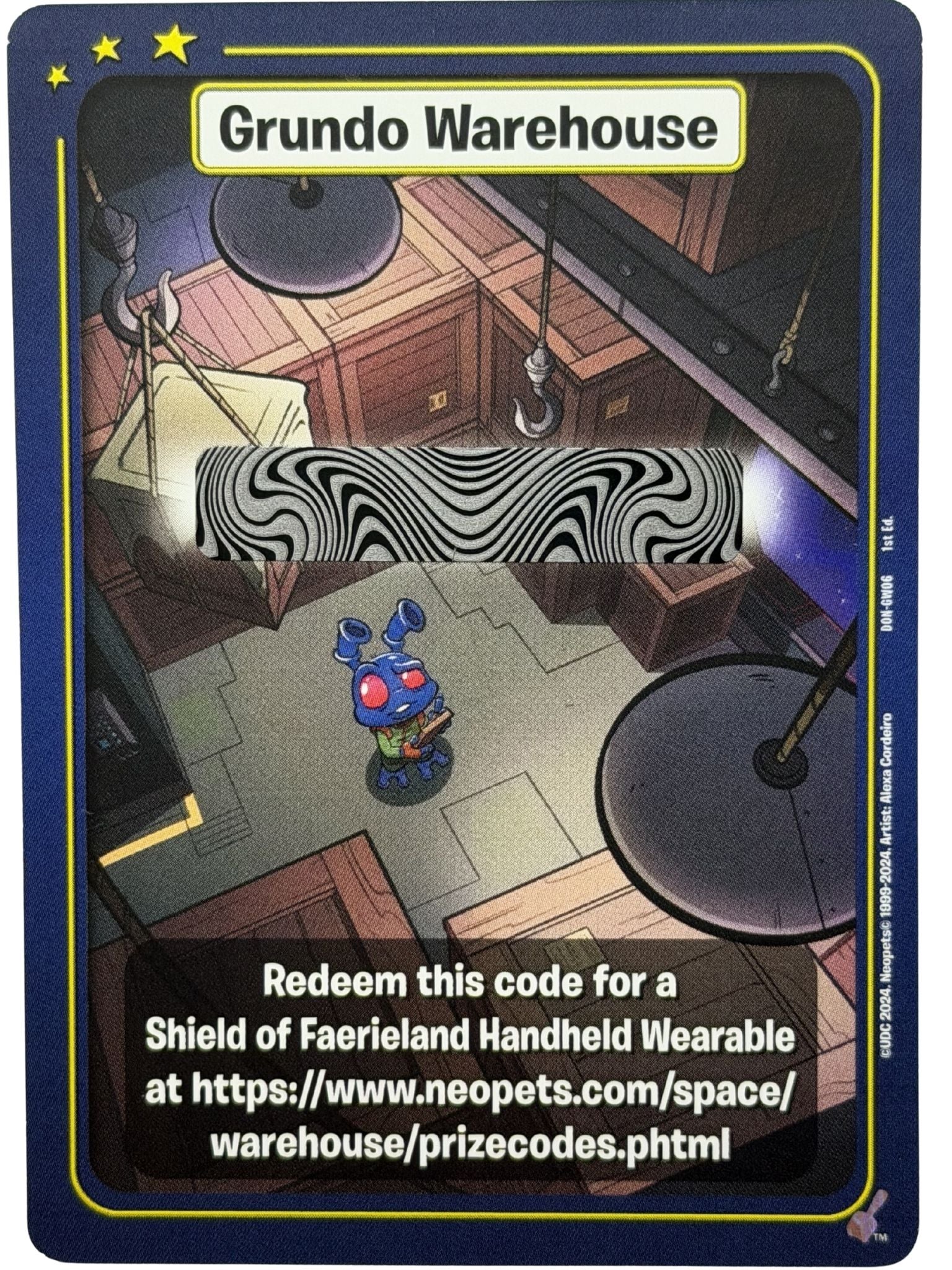 Grundo Warehouse Shield of Faerieland Handheld Wearable Code (GW) DON-GW06
