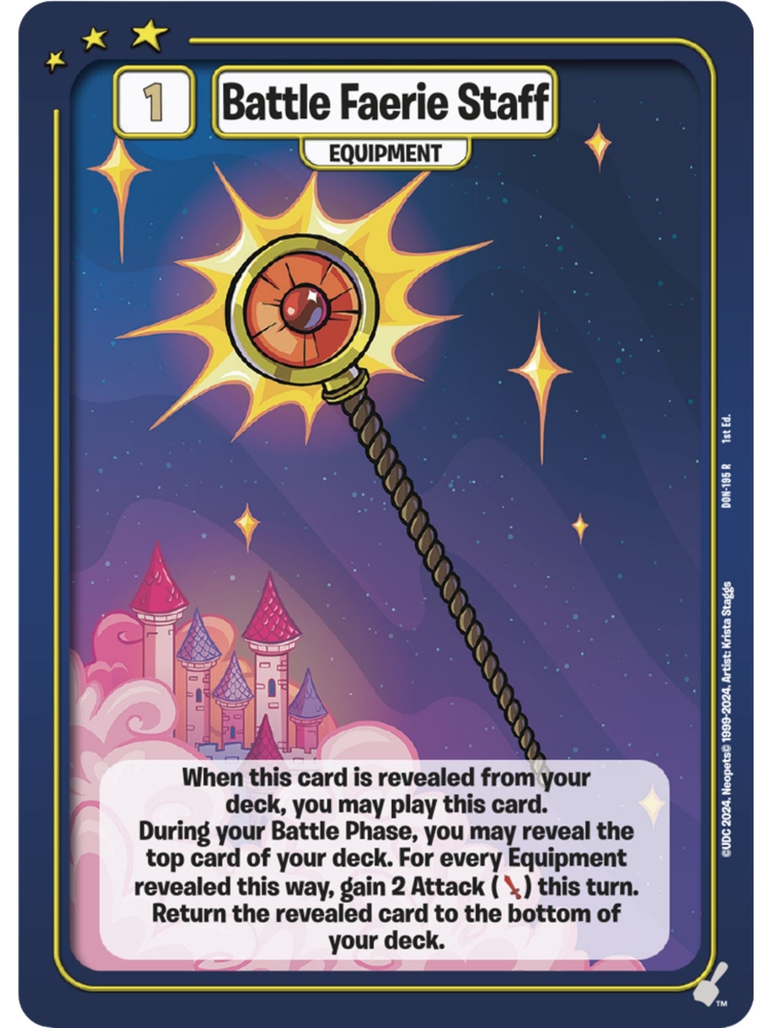 Battle Faerie Staff (R) DON-195 1st Edition