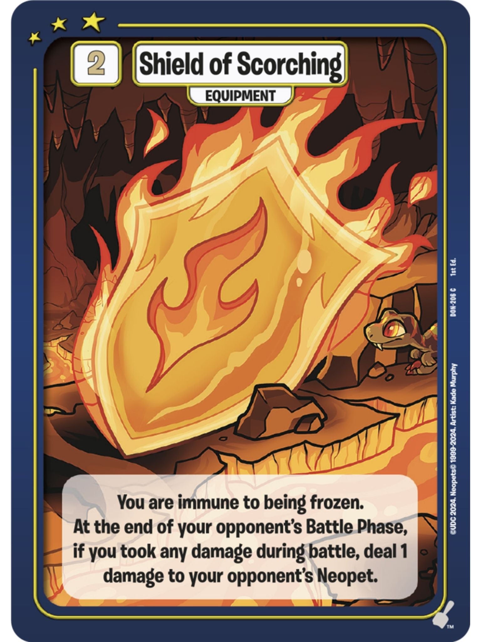 Shield of Scorching Foil (C) DON-206 1st Edition