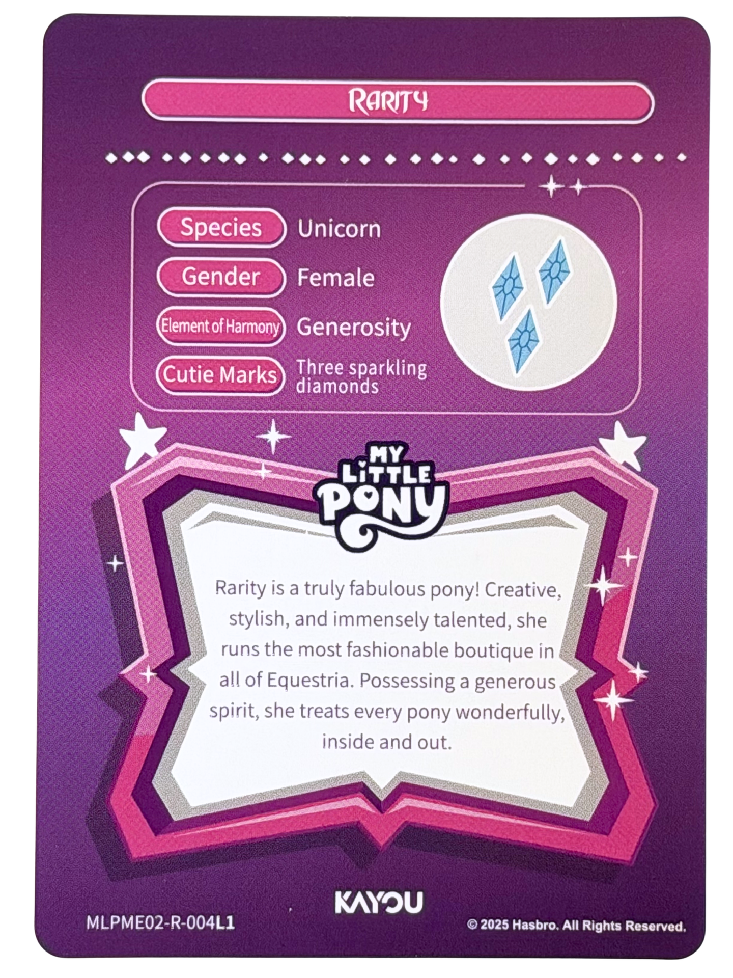 Rarity (R) MLPME02-R-004L1